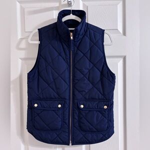 J. Crew XS Navy Quilted Puffer Vest